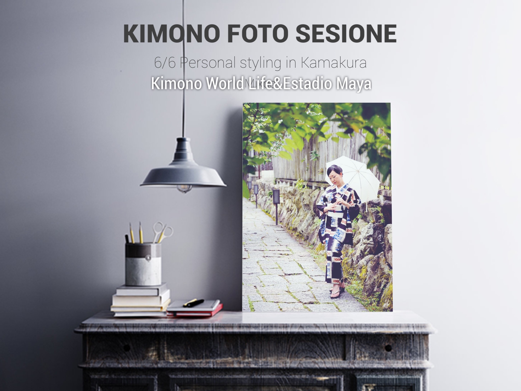 Sesión de fotografía en kimono