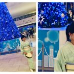 横浜クリスマスツリー 着物撮影会