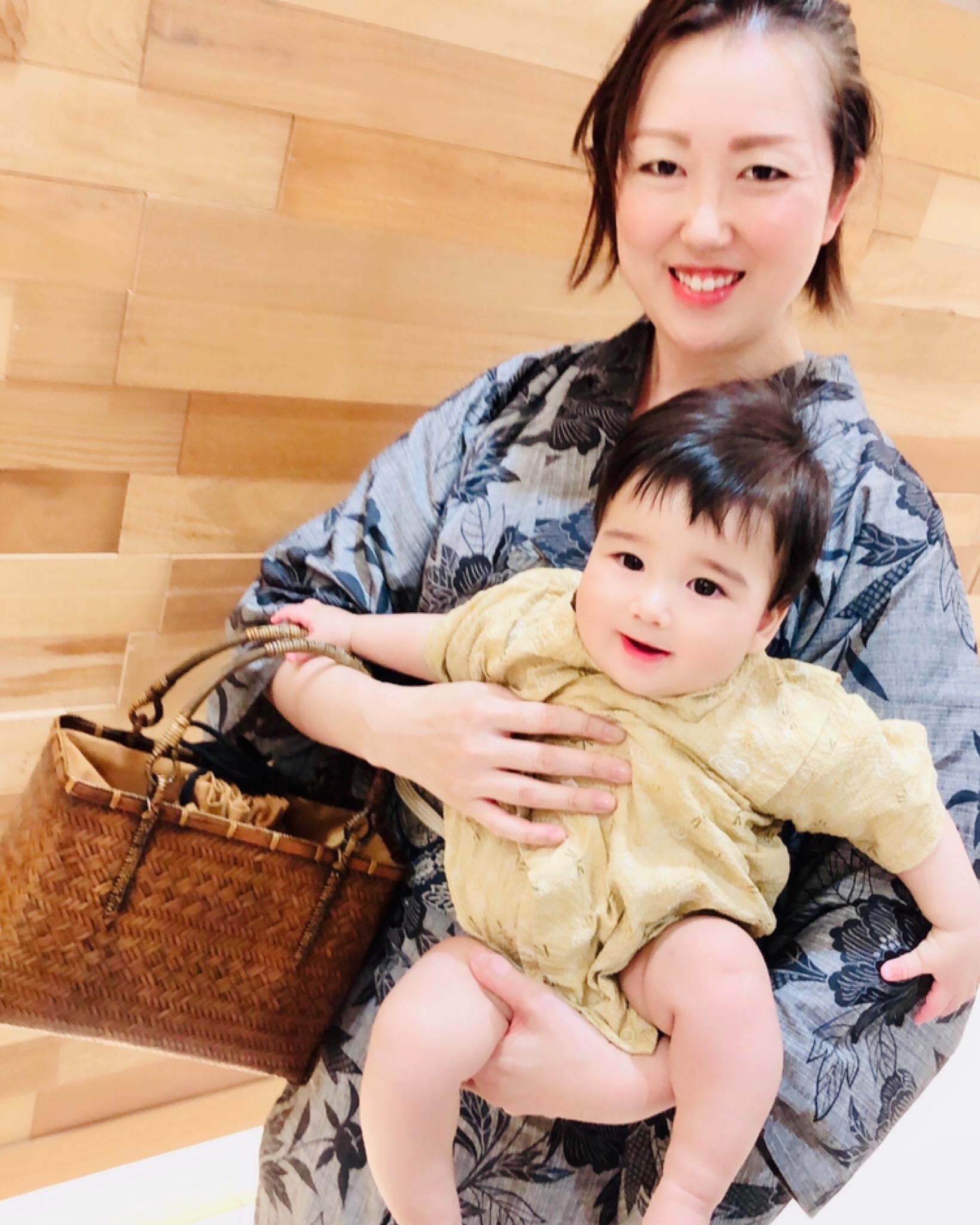 妄想浴衣コーデ　装いカラーコーデ　パーソナル着物スタイリング　赤ちゃんと着物